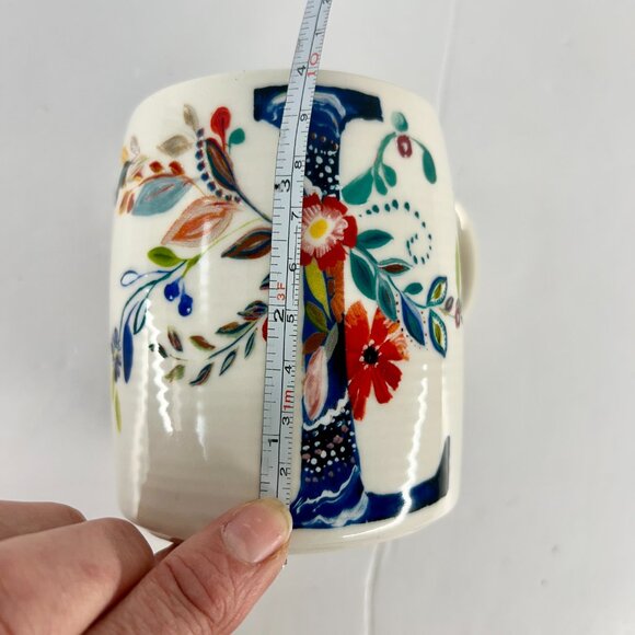 Anthropologie Starla Michelle Halfmann Petal Palette Monogram Letter L Mug 118mL - Picture 8 of 11